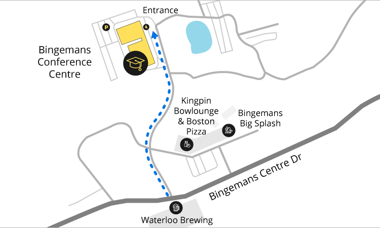 Map of Bingemans Conference Centre
